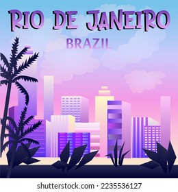 Rio De Janeiro City Sign Vector Illustration