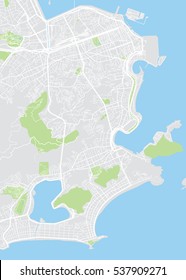 Rio de Janeiro colored vector map