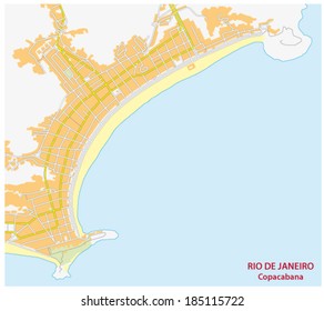 rio de janeiro, copacabana map