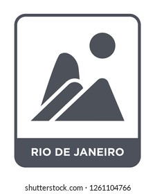 rio de janeiro icon vector on white background, rio de janeiro trendy filled icons from Culture collection, rio de janeiro simple element illustration