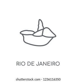 Rio de janeiro linear icon. Modern outline Rio de janeiro logo concept on white background from Culture collection. Suitable for use on web apps, mobile apps and print media.