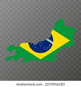 Rio de Janeiro Map, state of Brazil. Vector Illustration.