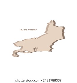 Rio de Janeiro Map - World Map International vector template. Brazil region silhouette vector illustration