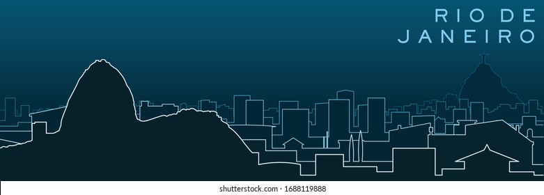 Rio de Janeiro Multiple Lines Skyline und Wahrzeichen