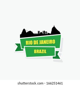 Rio De Janeiro ribbon banner - vector illustration