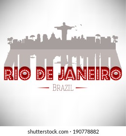 Rio de janeiro Skyline Design, vector illustration.