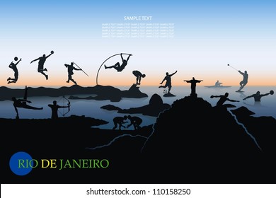 Rio De Janeiro skyline - vector illustration