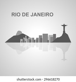 Rio de Janeiro skyline  for your design, concept Illustration.