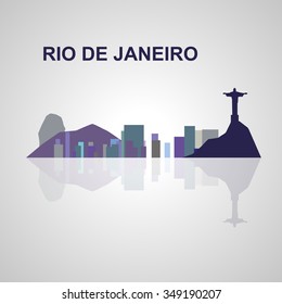 Rio de Janeiro skyline  for your design, concept Illustration.