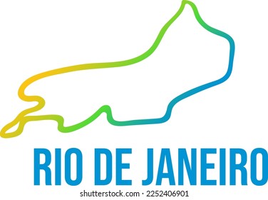 Rio de Janeiro state map