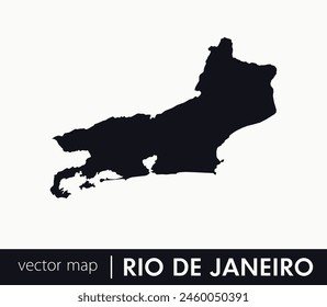 Rio de Janeiro state map. Federative unit of Brazil. Vector map for any needs.	