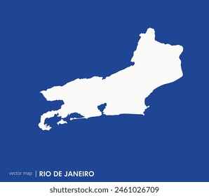 Mapa del estado de Río de Janeiro. Unidad federativa de Brasil. Mapa de Vector para cualquier necesidad.	
