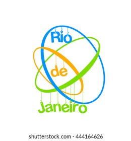 Rio De Janeiro Symbols Sport Background Stock Vector (Royalty Free ...