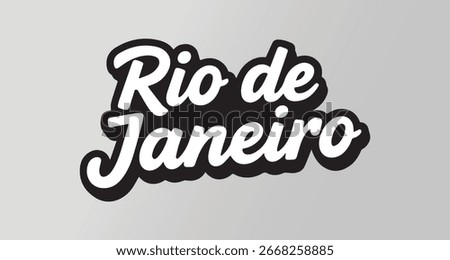Rio de janeiro text - Brazil region graphic element Illustration template design