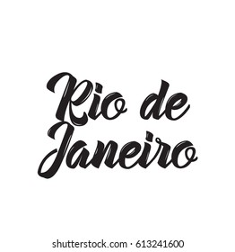 Rio De Janeiro Text Design Vector Stock Vector (Royalty Free) 613241600 ...