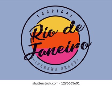 Rio de janeiro tropical graphic print