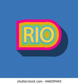 Rio games color vector illustration 