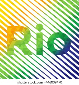 Rio games color vector illustration 