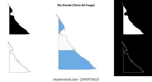 Conjunto de mapas do departamento do Rio Grande (Tierra del Fuego)