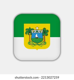 Rio Grande do Norte Flag, state of Brazil. Vector Illustration.