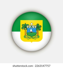 Rio Grande do Norte Flag, state of Brazil. Vector Illustration.