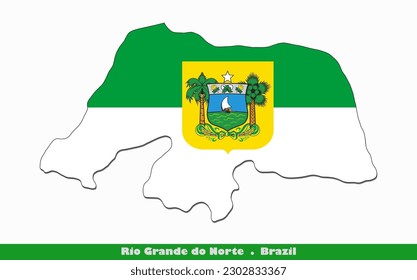 Rio Grande do Norte Flagge - Staaten von Brasilien