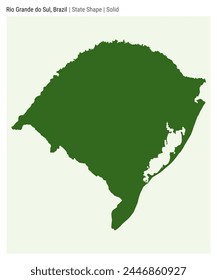 Rio Grande do Sul, Brazil. Simple vector map. State shape. Solid style. Border of Rio Grande do Sul. Vector illustration.