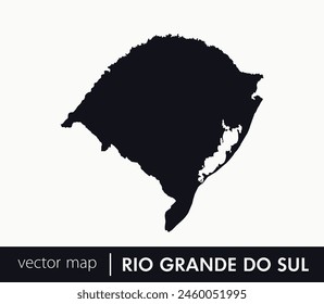 Rio Grande do Sul state map. Federative unit of Brazil. Vector map for any needs.	