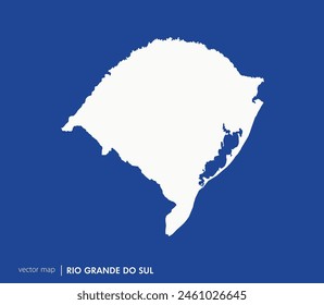 Rio Grande do Sul state map. Federative unit of Brazil. Vector map for any needs.	