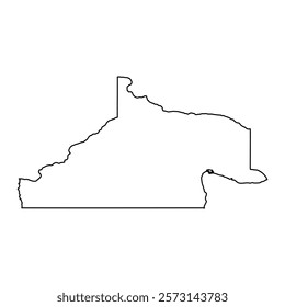 Rio Negro Province map, administrative division of Argentina. Vector illustration.