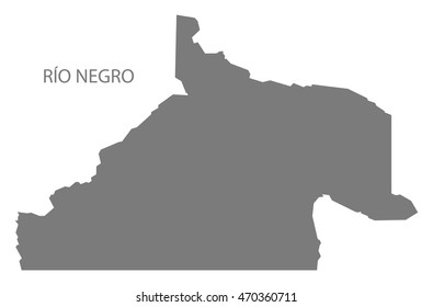 Rio-Negro Argentina Map grey