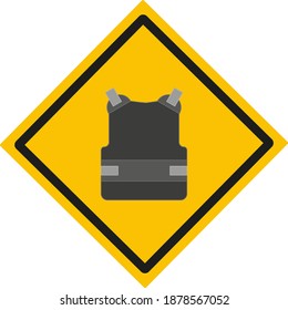 riot police bulletproof vest. Illustration for web and mobile design.