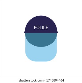 riot police helmet. Illustration for web and mobile design.