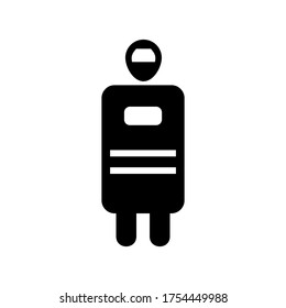 riot police icon or logo isolated sign symbol vector illustration - high quality black style vector icons
