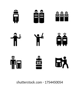 riot police icon or logo isolated sign symbol vector illustration - Collection of high quality black style vector icons
