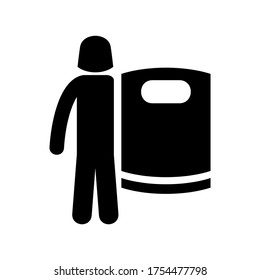 riot police icon or logo isolated sign symbol vector illustration - high quality black style vector icons
