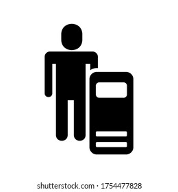 riot police icon or logo isolated sign symbol vector illustration - high quality black style vector icons
