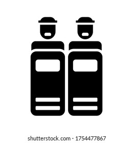 riot police icon or logo isolated sign symbol vector illustration - high quality black style vector icons
