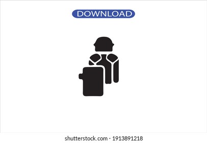 riot police icon or logo isolated sign symbol vector illustration - high quality black style vector icons.