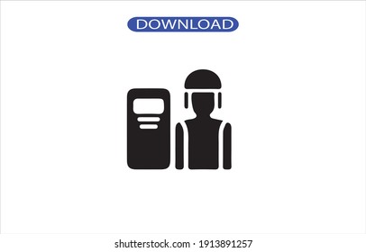 riot police icon or logo isolated sign symbol vector illustration - high quality black style vector icons.