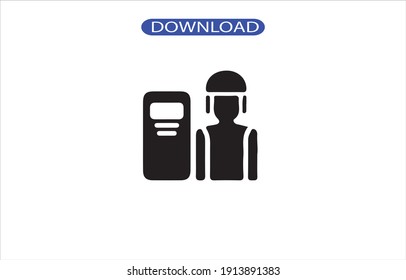 riot police icon or logo isolated sign symbol vector illustration - high quality black style vector icons.