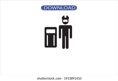 riot police icon or logo isolated sign symbol vector illustration - high quality black style vector icons.