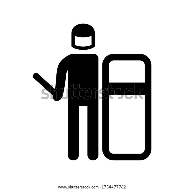 riot police icon or
logo isolated sign symbol vector illustration - high quality black
style vector icons
