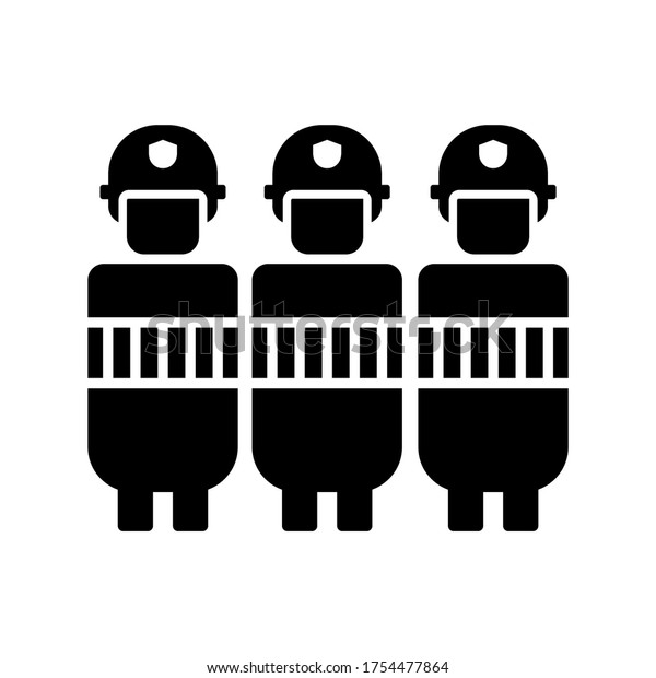 riot police icon or\
logo isolated sign symbol vector illustration - high quality black\
style vector icons\
