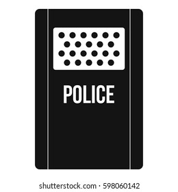 Riot shield icon. Simple illustration of riot shield vector icon for web