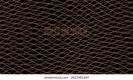 RIOT IN SOUL masked text design featuring crossed sinewave texture pattern and thin stroke frame