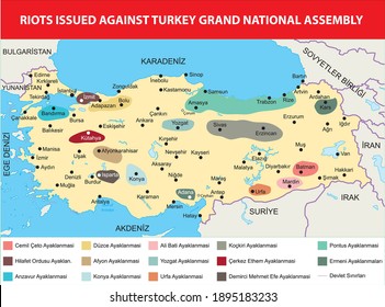 Mapa de la historia turca emitido contra la Gran Asamblea Nacional de Turquía