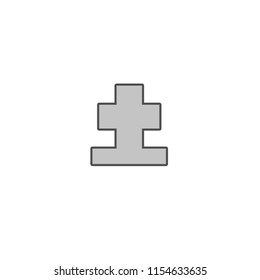 RIP cemetary gravestove crucifix icon isolated on background