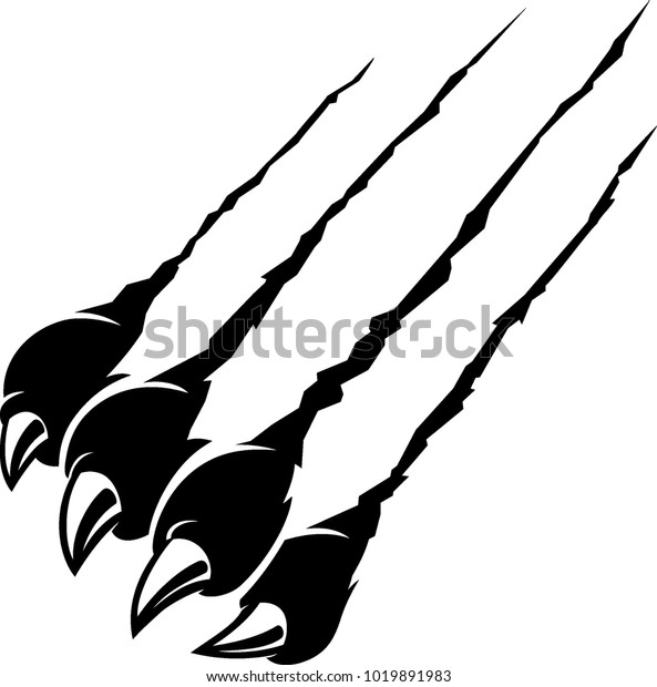 Rip Claw Black Panther Wild Animal Stock Vector (Royalty Free) 1019891983