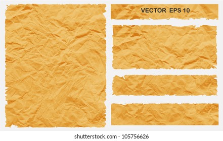 Rip Crumpled Paper Vector illustration